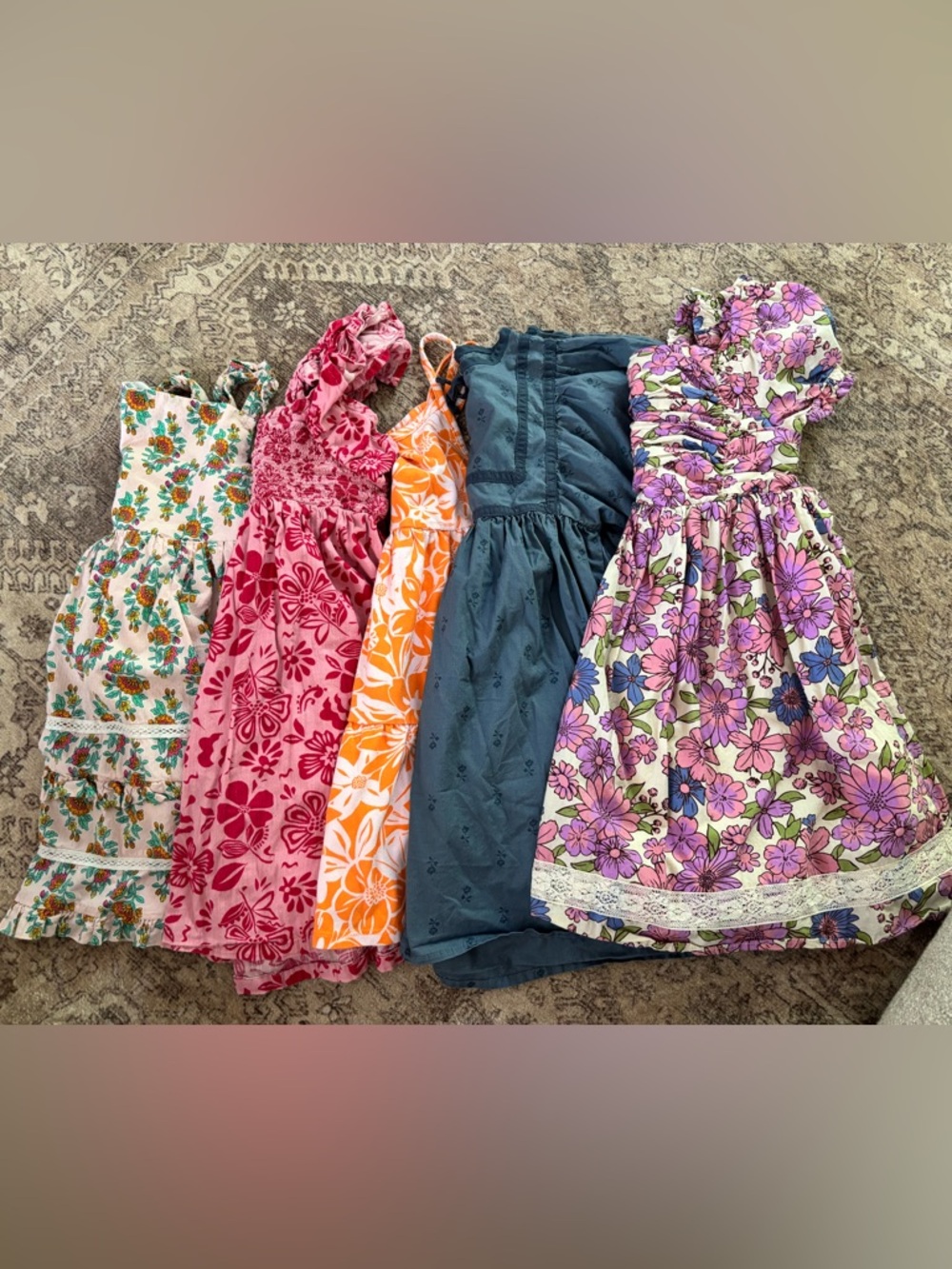 Girls Sundress’s Bundle - Pink, Orange, Blue, Purple